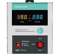 Напольный стабилизатор напряжения Defender ASF 1000D 600Вт метал корпус, 1 розетка 99035