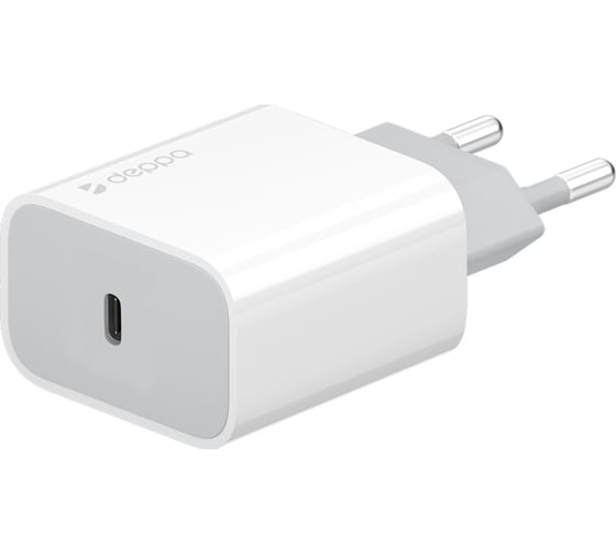 Сетевое зарядное устройство Deppa USB Type-C, Power Delivery, 25Вт, белый 11377