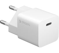 Сетевое зарядное устройство Deppa USB-C, Power Delivery, GaN, 20Вт, белый 11400