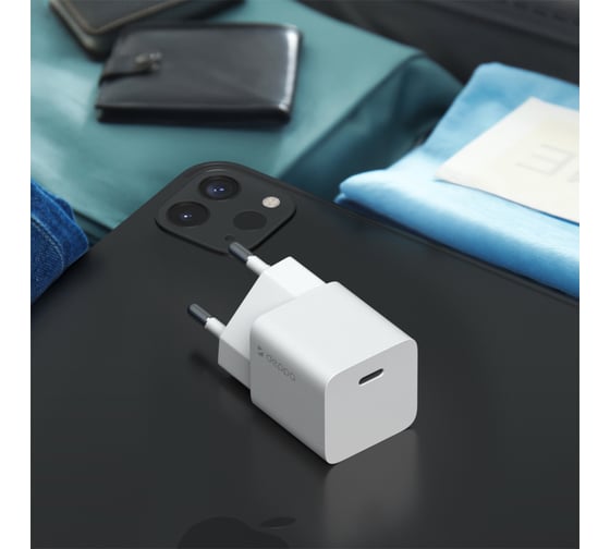 Сетевое зарядное устройство Deppa USB-C, Power Delivery, GaN, 20Вт, белый 11400