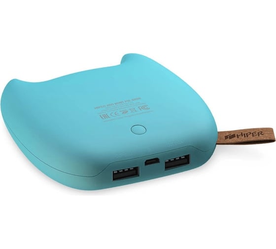 Внешний аккумулятор HIPER Li-Pol 8000mAh 2.4A+1.5A 2xUSB, зеленый ZOO MINT PIE 8000