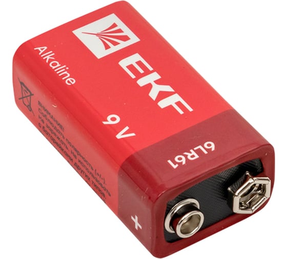 Алкалиновая батарейка EKF 9V 6LR61 блистер 1шт. 9V-BL1