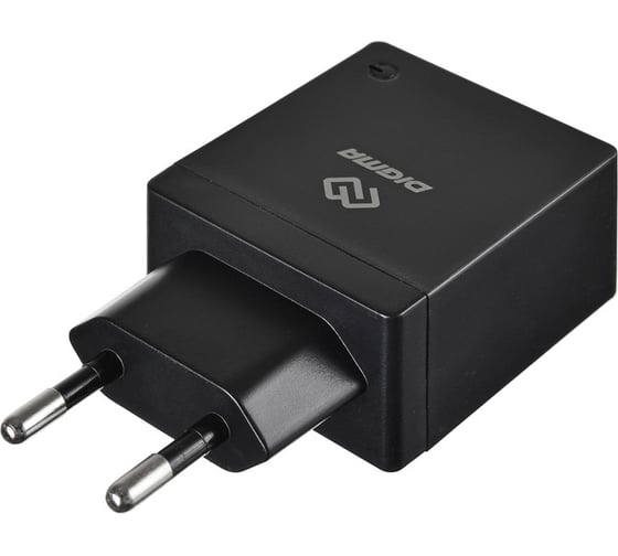 Сетевое зарядное устройство DIGMA DGWC-2U-3A-BK 2.1A+1A универсальное черный 1079226