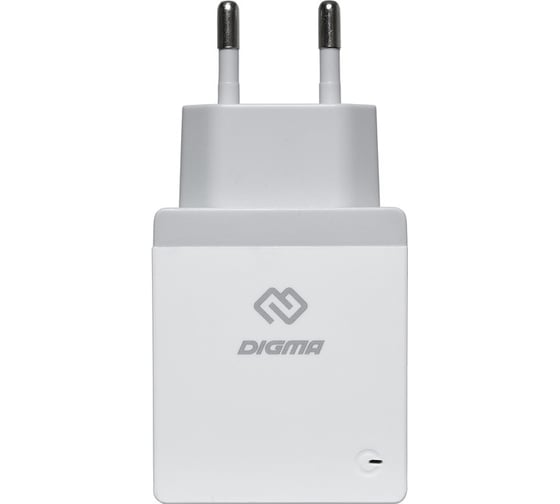 Сетевое зарядное устройство DIGMA DGWC-2U-3A-WG 2.1A+1A универсальное, белый 1079228