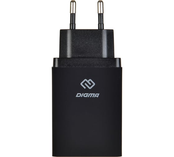 Сетевое зарядное устройство DIGMA DGWC-2U-QC3.0-BK 3A (QC) универсальное черный 1079230