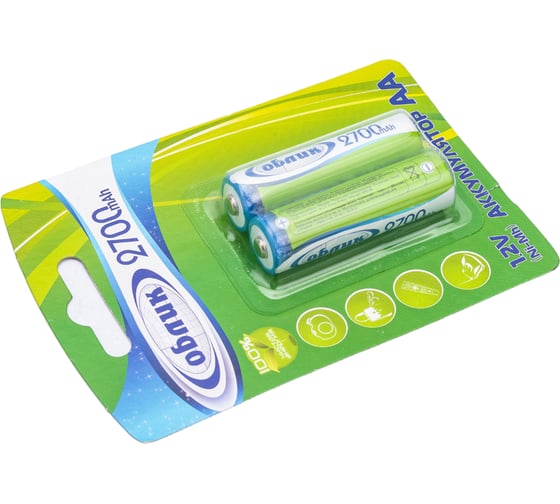 Аккумуляторы Облик Ni-Mh АА -2700 mAh Блистер-2 6171