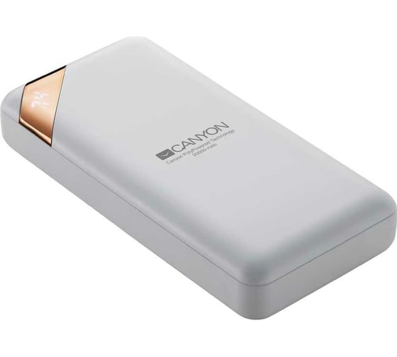 Внешний аккумулятор Canyon PB-202, 20000 мАч, белый CNE-CPBP20W