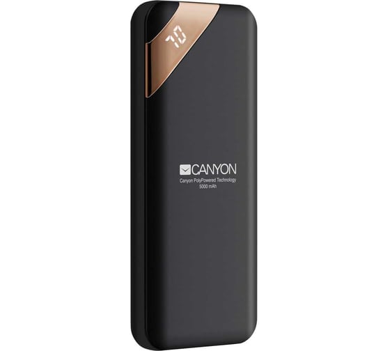 Внешний аккумулятор Canyon PB-52, 5000 мАч черный CNE-CPBP5B 1