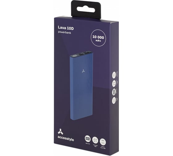Внешний аккумулятор Accesstyle 10000 мА·ч, with display Lava 10D