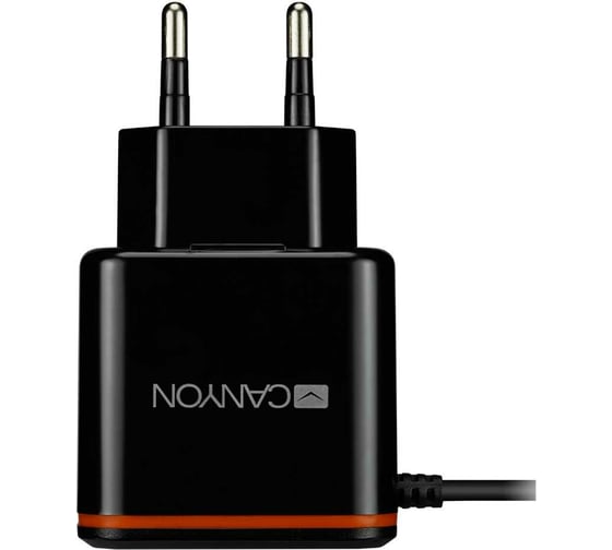 Сетевое зарядное устройство Canyon H-042, Black/Orange CNE-CHA042BO