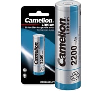 Литий-ионный аккумулятор Camelion ICR18650 2200 mah ICR18650F-22BP1, 3.7 V, Li-Ion/ LiCoO2 14720