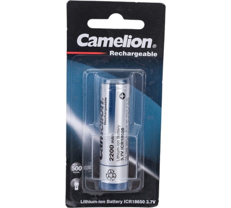Литий-ионный аккумулятор Camelion ICR18650 2200 mah ICR18650F-22BP1, 3.7 V, Li-Ion/ LiCoO2 14720