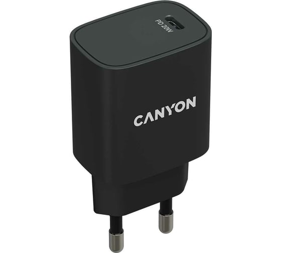 Сетевое зарядное устройство Canyon H20-02 черный CNE-CHA20B02 1