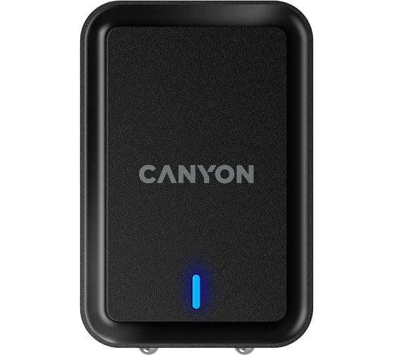 Сетевое зарядное устройство Canyon H-20T, USB-C + USB-A, 3A, черный CNS-CHA20B