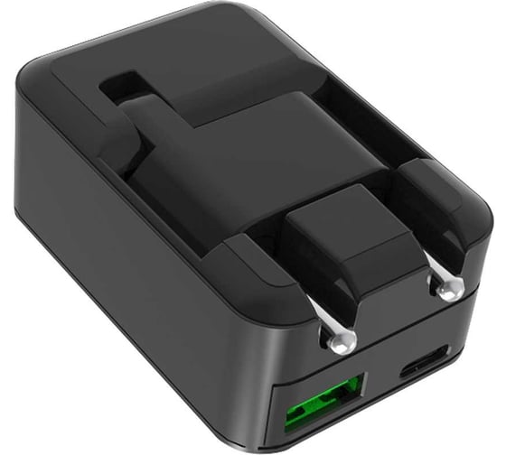 Сетевое зарядное устройство Canyon H-20T, USB-C + USB-A, 3A, черный CNS-CHA20B