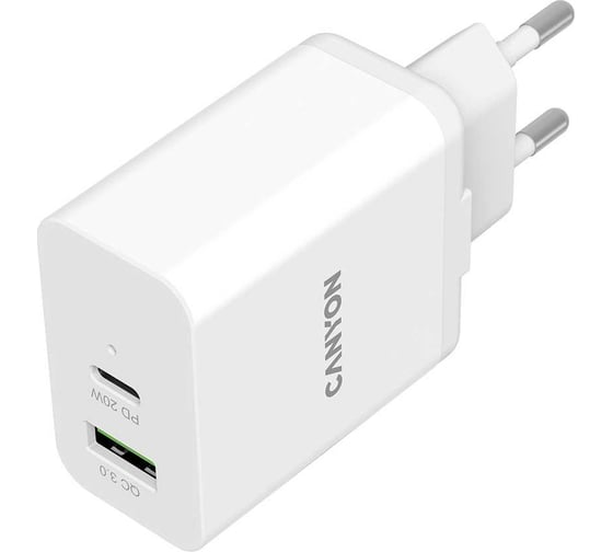 Сетевое зарядное устройство Canyon H-20W03 белый CNE-CHA20W03