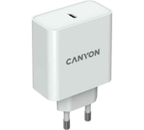 Сетевое зарядное устройство Canyon H-65, USB-C, 3.25A, белый CND-CHA65W01