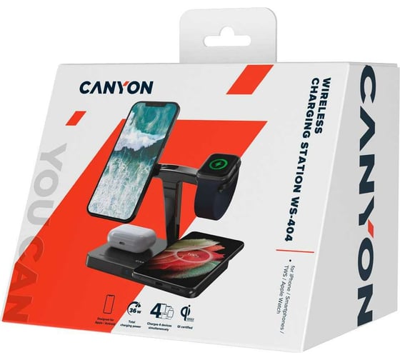 Беспроводное зарядное устройство Canyon WS-404 CNS-WCS404B