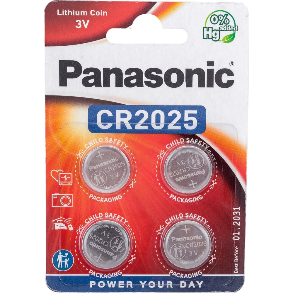 Батарейка Panasonic Power Cells CR2025 B4 УТ-00000755 - выгодная цена ...