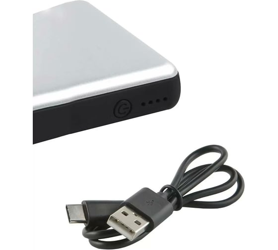 Внешний АКБ Red Line Tech PDP-3А (10000 mAh), 3А, Power Delivery, 2USB + Type-C, серебряный УТ000020090