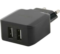 Сетевое зарядное устройство Red Line 2 USB, модель NC-2.4A, 2.4A, + кабель Type-C, черный УТ000013632