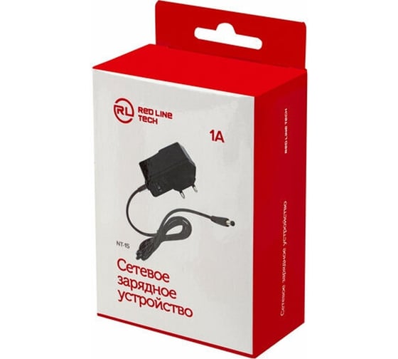 Сетевое зарядное устройство Red Line NT-15, 6В, 1А, 5.5мм, черный УТ000023251