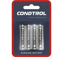 Щелочная батарея Condtrol AAA LR03 4 штуки 7-1-041