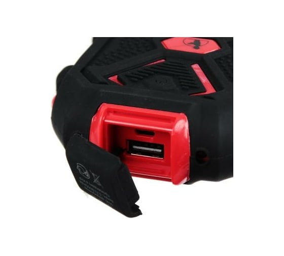 Мобильный аккумулятор FORZA  8000 мАч, прорезиненный, с пылевлагозащитой IP67, 2А, 1USB, фонарь, пластик 031-891