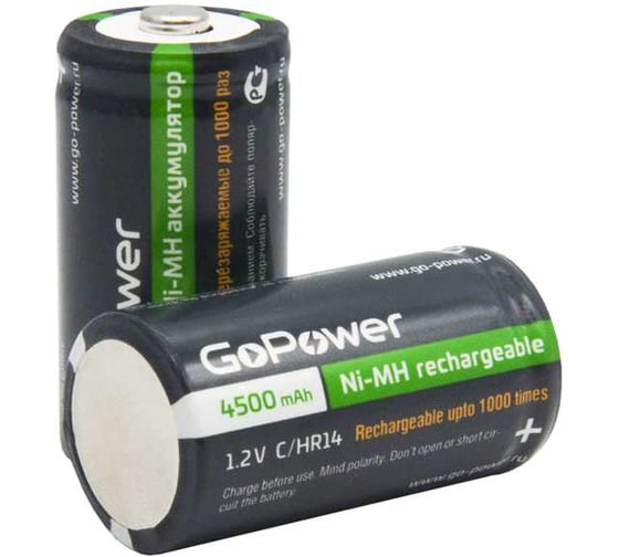 Бытовой аккумулятор GoPower HR14 C BL2 NI-MH 4500mAh 00-00018322
