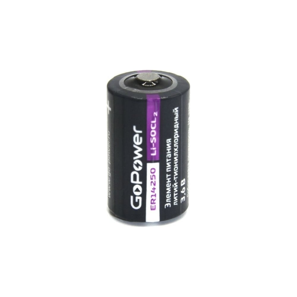 Батарейка GoPower 14250 1/2AA PC1 Li-SOCl2 3.6V (1/10/500) 00-00015329 ...
