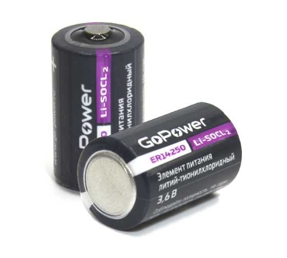 Батарейка GoPower 14250 1/2AA PC1 Li-SOCl2 3.6V (1/10/500) 00-00015329
