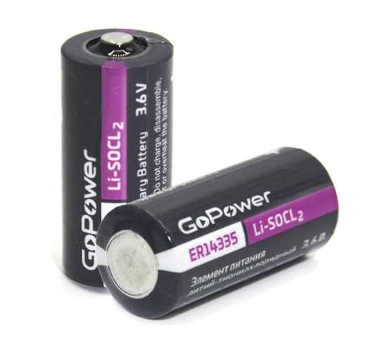 Батарейка GoPower 14335 2/3AA PC1 Li-SOCl2 3.6V 00-00015331