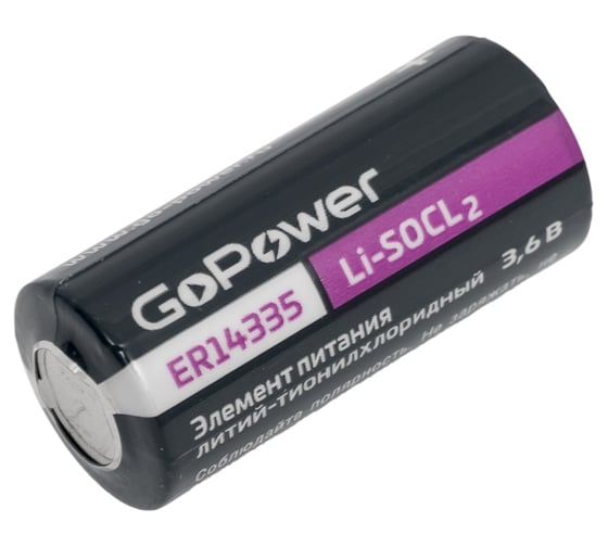 Батарейка GoPower 14335 2/3AA PC1 Li-SOCl2 3.6V 00-00015331