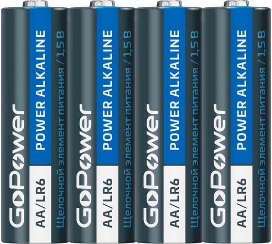 Батарейка GoPower LR6 AA BL4 Alkaline 1.5V 00-00015601