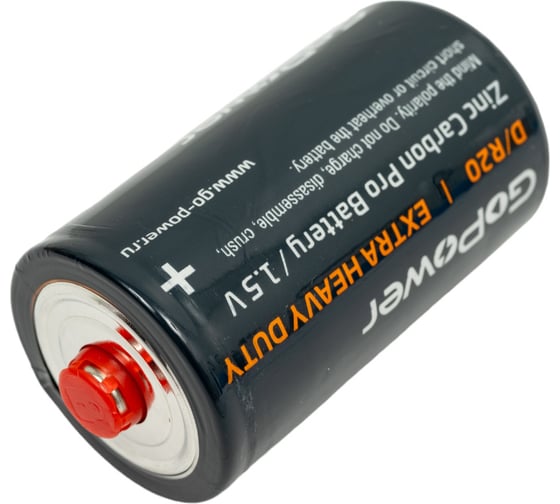 Батарейки GoPower R20 D Shrink 2 Heavy Duty 1.5V 12 шт. в уп. 00-00015597