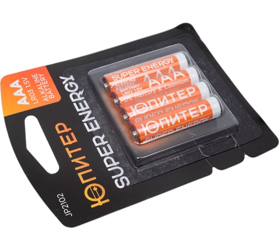 Батарейка ЮПИТЕР ААА 1,5 V алкалиновая 4 штуки JP2102