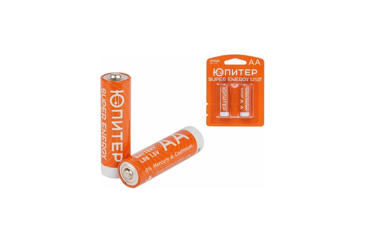 Батарейка ЮПИТЕР АА 1,5 V алкалиновая 2 штуки JP2121 - выгодная цена ...