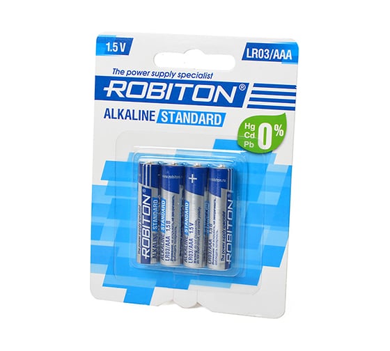 Элемент питания ROBITON 4шт. STANDARD LR03 12292
