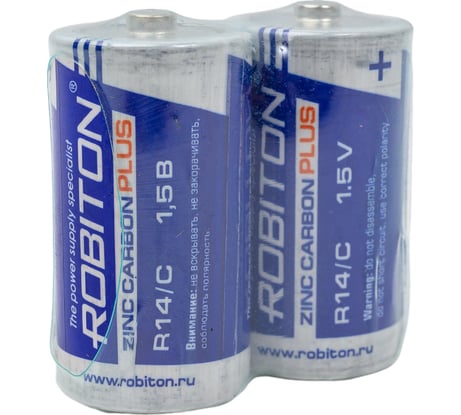 Элемент питания ROBITON 2шт. PLUS R-R14- R14 13419