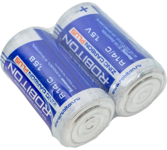 Элемент питания ROBITON 2шт. PLUS R-R14- R14 13419