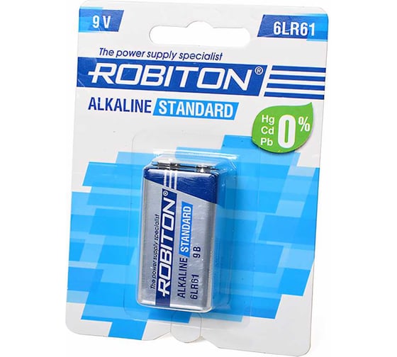 Батарея ROBITON STANDARD 6LR61 9V 12288