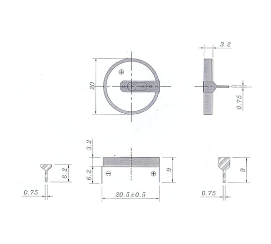 Элемент питания ROBITON 25шт. PROFI CR2032-HA6.2/20.5 3.0В с выводами под пайку 14664