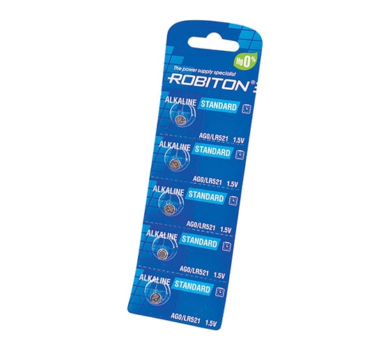Элемент питания ROBITON STANDARD R-AG0-0- AG0 0 проц. Hg 16943