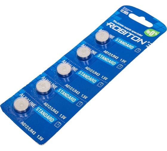Элемент питания ROBITON STANDARD R-AG12-0- AG12 0 проц. Hg 16947