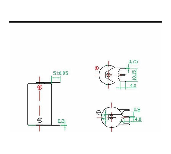 Элемент питания ROBITON PROFI CR14250P2M1 1/2AA с плоскими выводами под пайку 16442