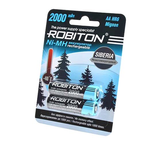 Аккумулятор ROBITON 2шт. SIBERIA 2000MHAA-2 низкотемпературные 14875