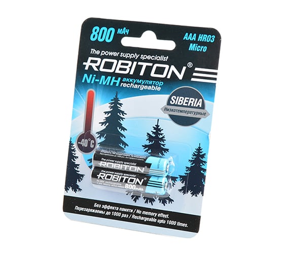Аккумулятор ROBITON 2шт. SIBERIA 800MHAAA-2 низкотемпературные 14874