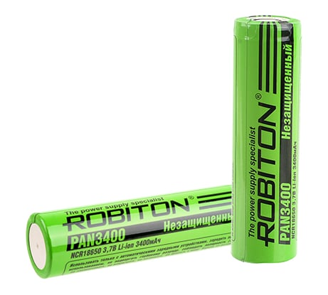Аккумулятор ROBITON PAN3400 NCR18650B без защиты 12386