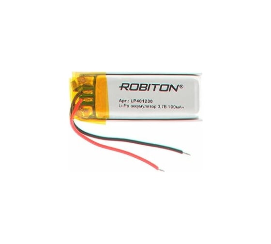 Аккумулятор ROBITON LP401230 3.7В 100мАч 15733 1