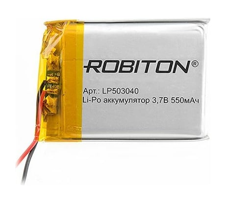 Аккумулятор ROBITON LP503040 3.7В 550мАч 14075